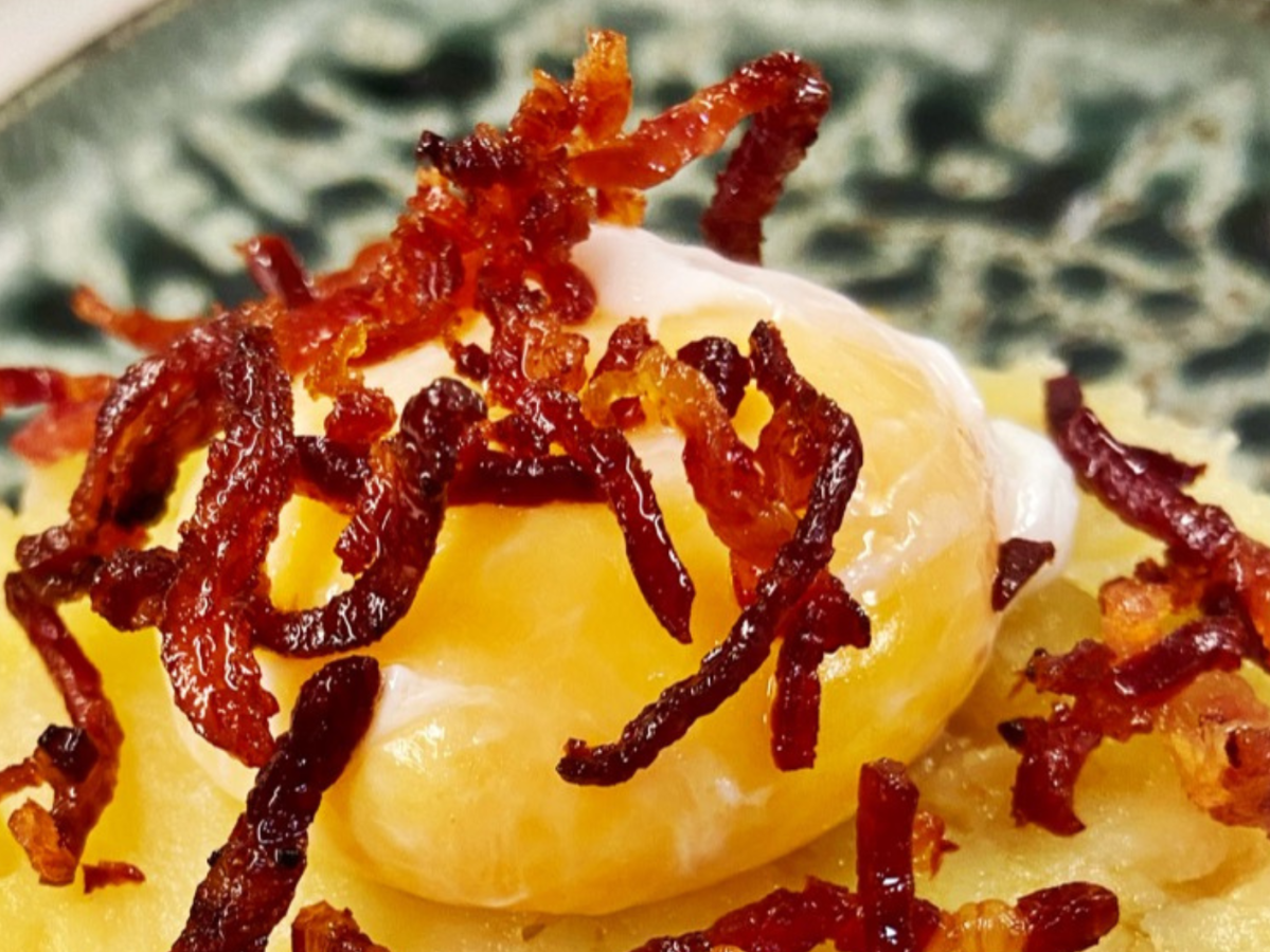 TIMBAL DE PATATA, HUEVO Y JAMÓN